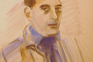Лабас А. А. Автопортрет в синей рубашке. 1929