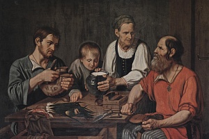 Соколов. Крестьянское семейство перед обедом. 1831. ГРМ