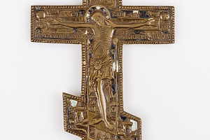 Напрестольный крест старообрядческий с изображением распятия