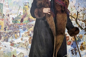 Б. Кустодиев. Портрет Ф. И. Шаляпина