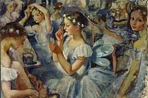 Серебрякова З. Е. Девочки-сильфиды. Балет Шопениана. 1924 © Государственная Третьяковская галерея