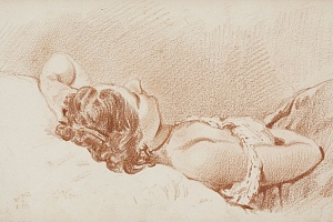 Клодт Михаил Петрович. Спящая женщина. 1858—1859. Этюд. Государственная Третьяковская галерея