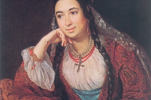 В. А. Тропинин. Портрет писательницы В. И. Лизогуб. 1847